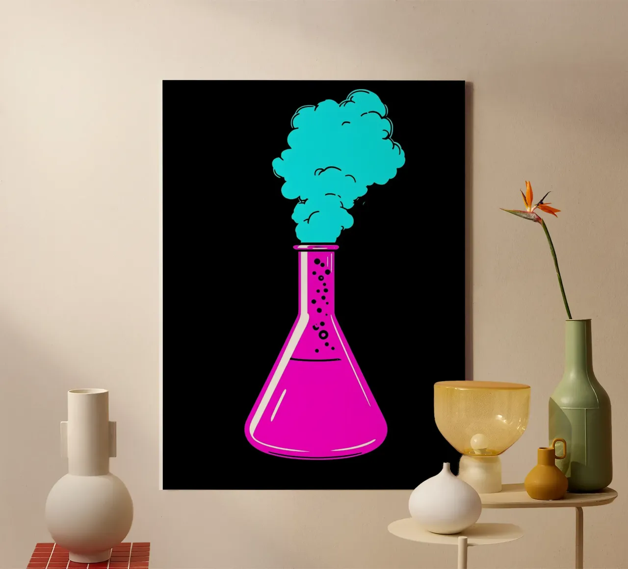 Laboratory Flask - Pop Art canvas by ColorCrash Gallery