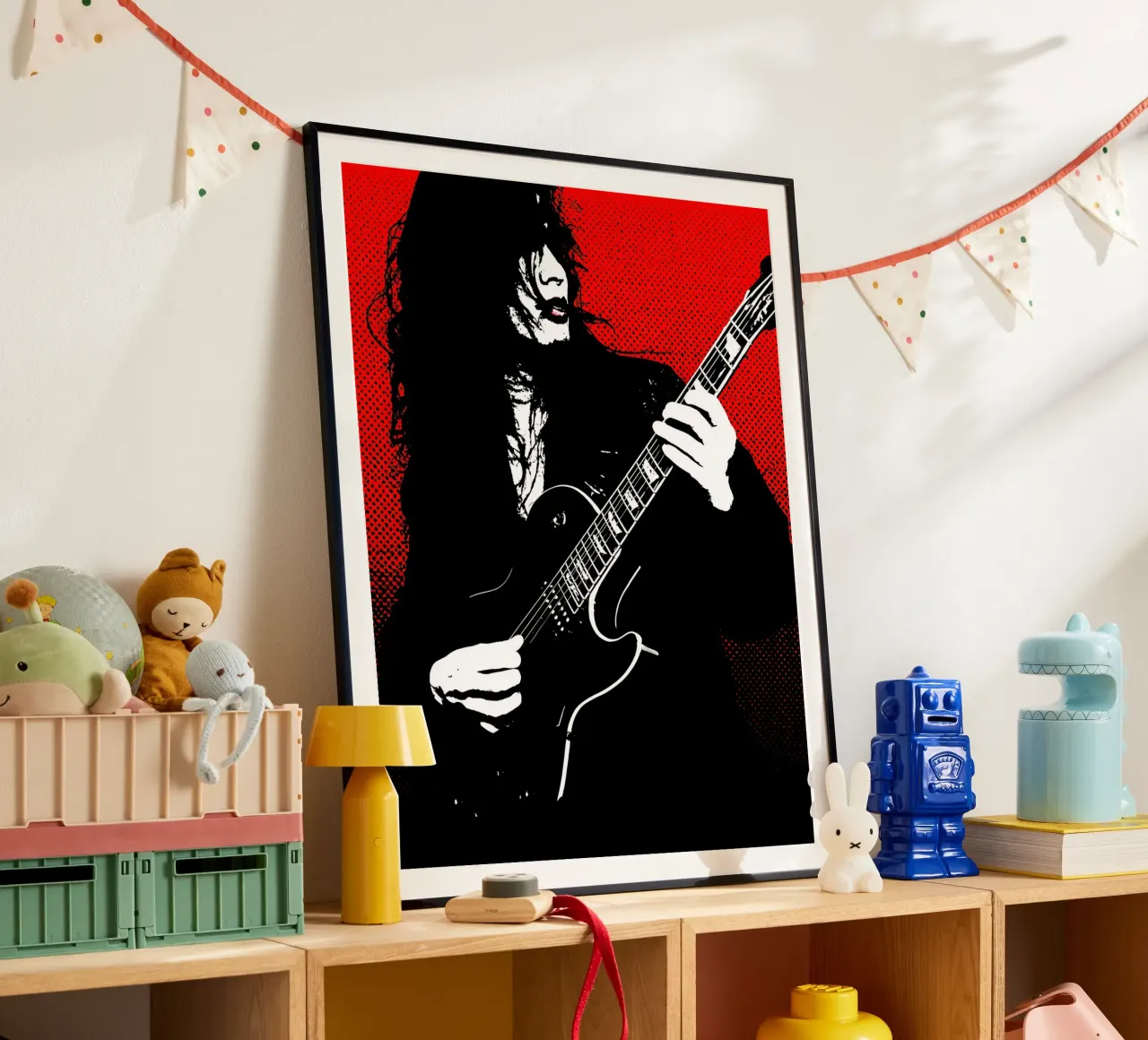 Rockstar - Pop Art poster con telaio in plastica da ColorCrash Gallery