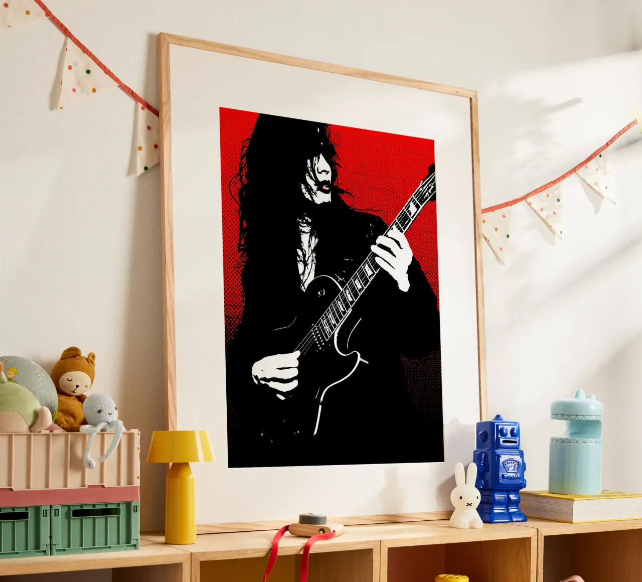 Rockstar - Pop Art poster con telaio in plastica da ColorCrash Gallery