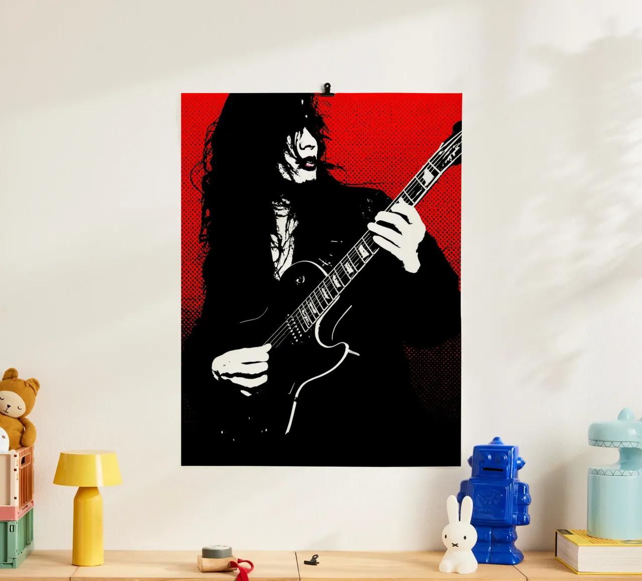 Rockstar - Pop Art poster con telaio in plastica da ColorCrash Gallery