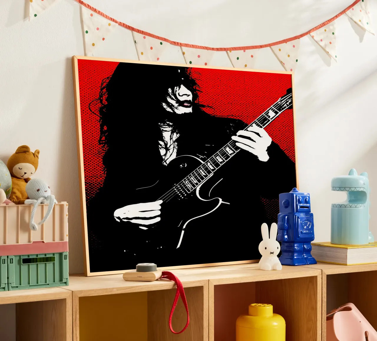 Rockstar - Pop Art poster con telaio in plastica da ColorCrash Gallery