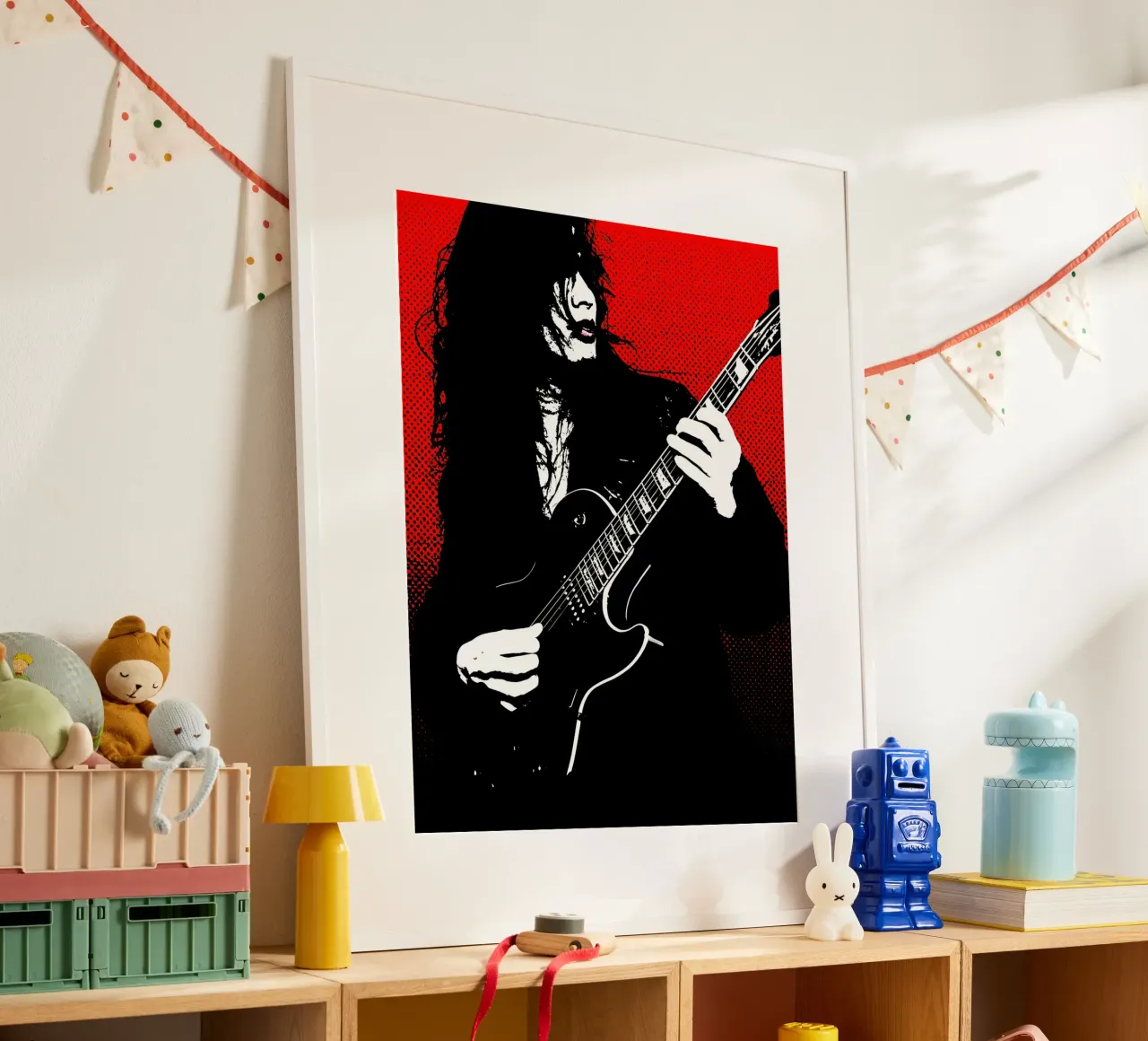 Rockstar - Pop Art poster con telaio in plastica da ColorCrash Gallery