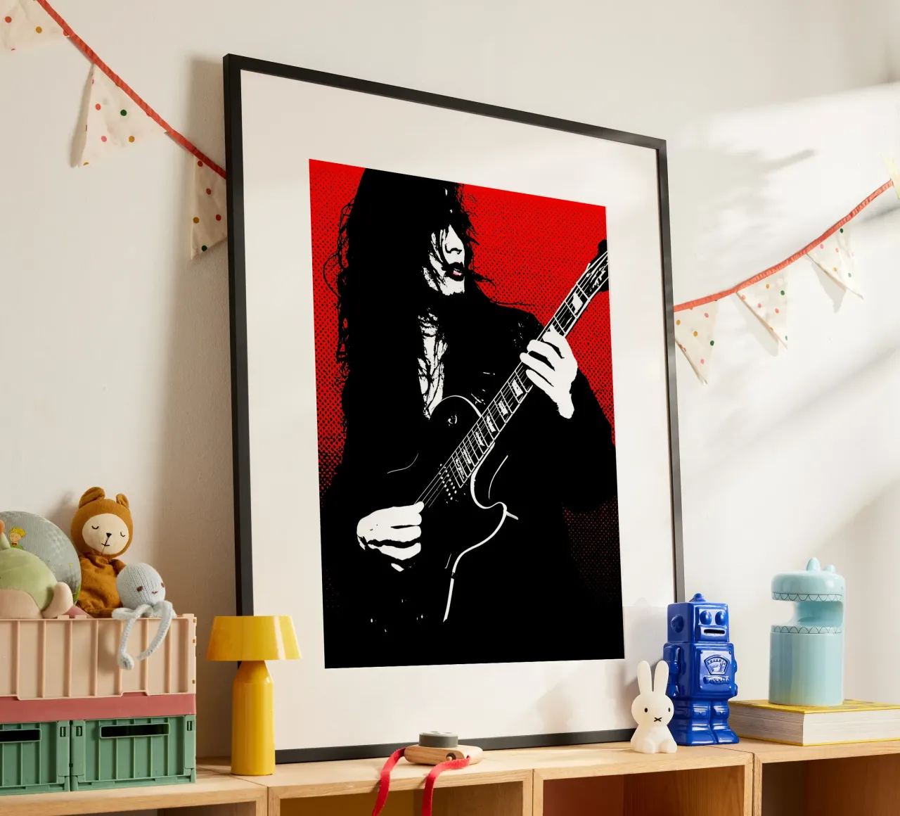 Rockstar - Pop Art poster con telaio in plastica da ColorCrash Gallery