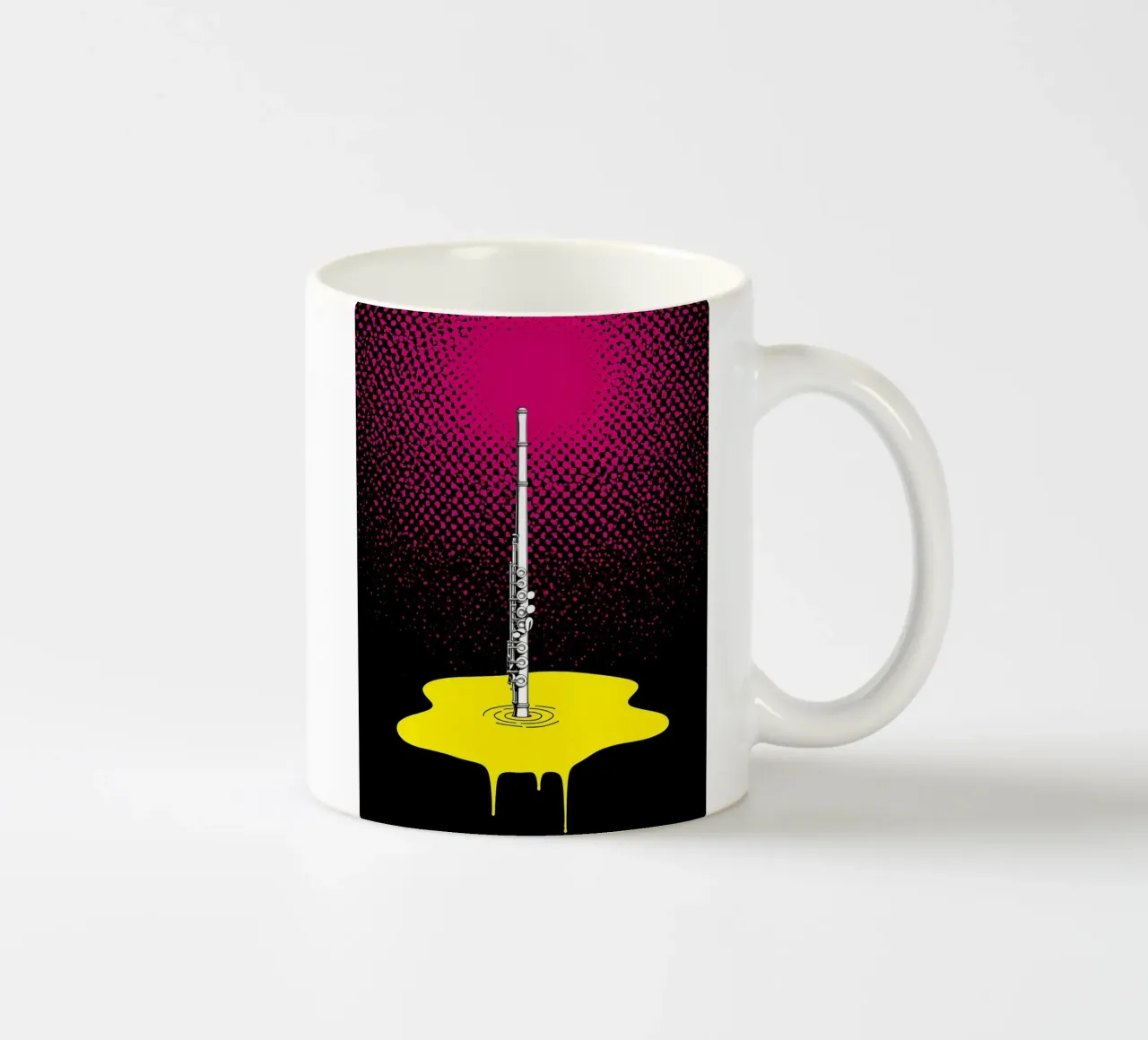 Fusione del flauto - Pop Art tazza in ceramica da ColorCrash Gallery