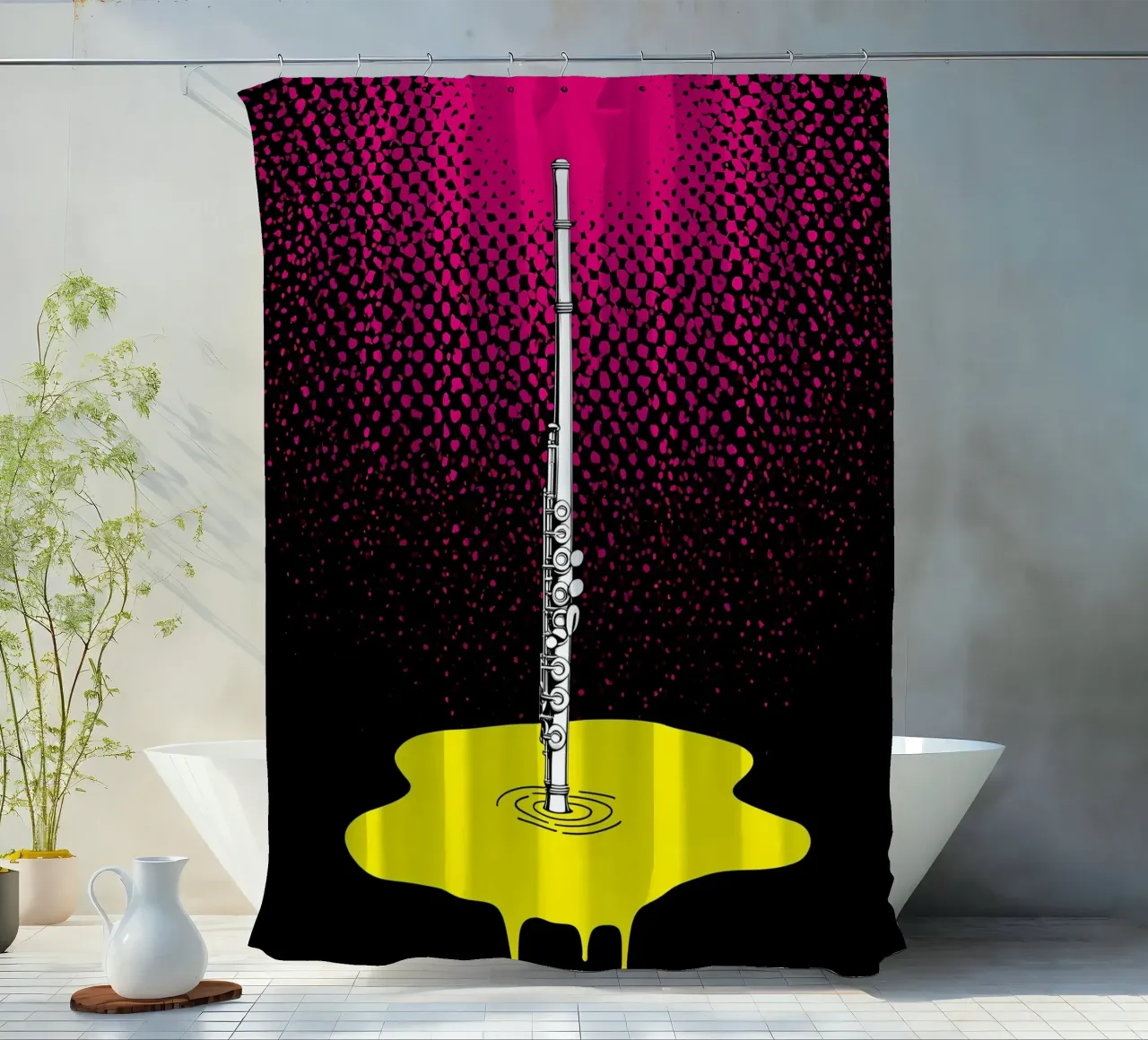 Fusione del flauto - Pop Art tenda da doccia da ColorCrash Gallery