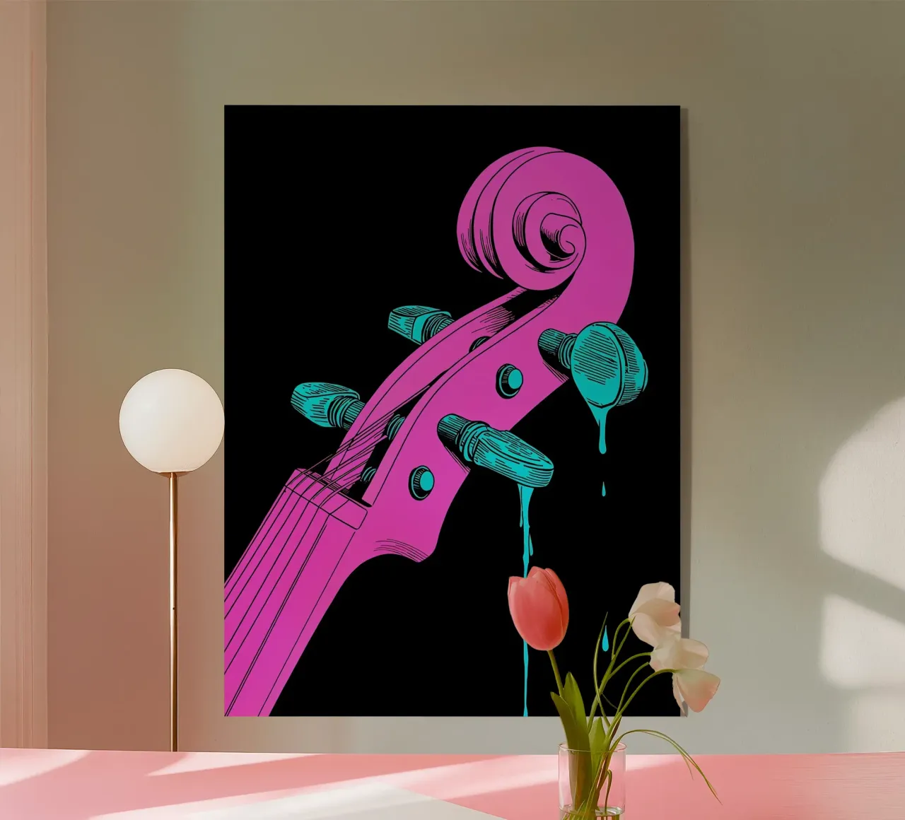 Violino che si scioglie - Pop Art plexiglass da ColorCrash Gallery