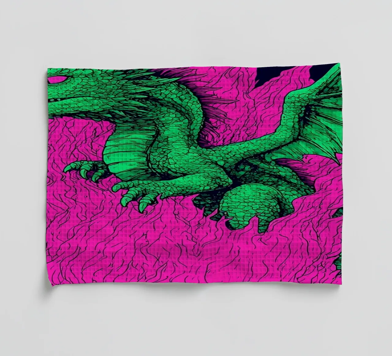 Drago in fiamme - Pop Art canovaccio da cucina da ColorCrash Gallery