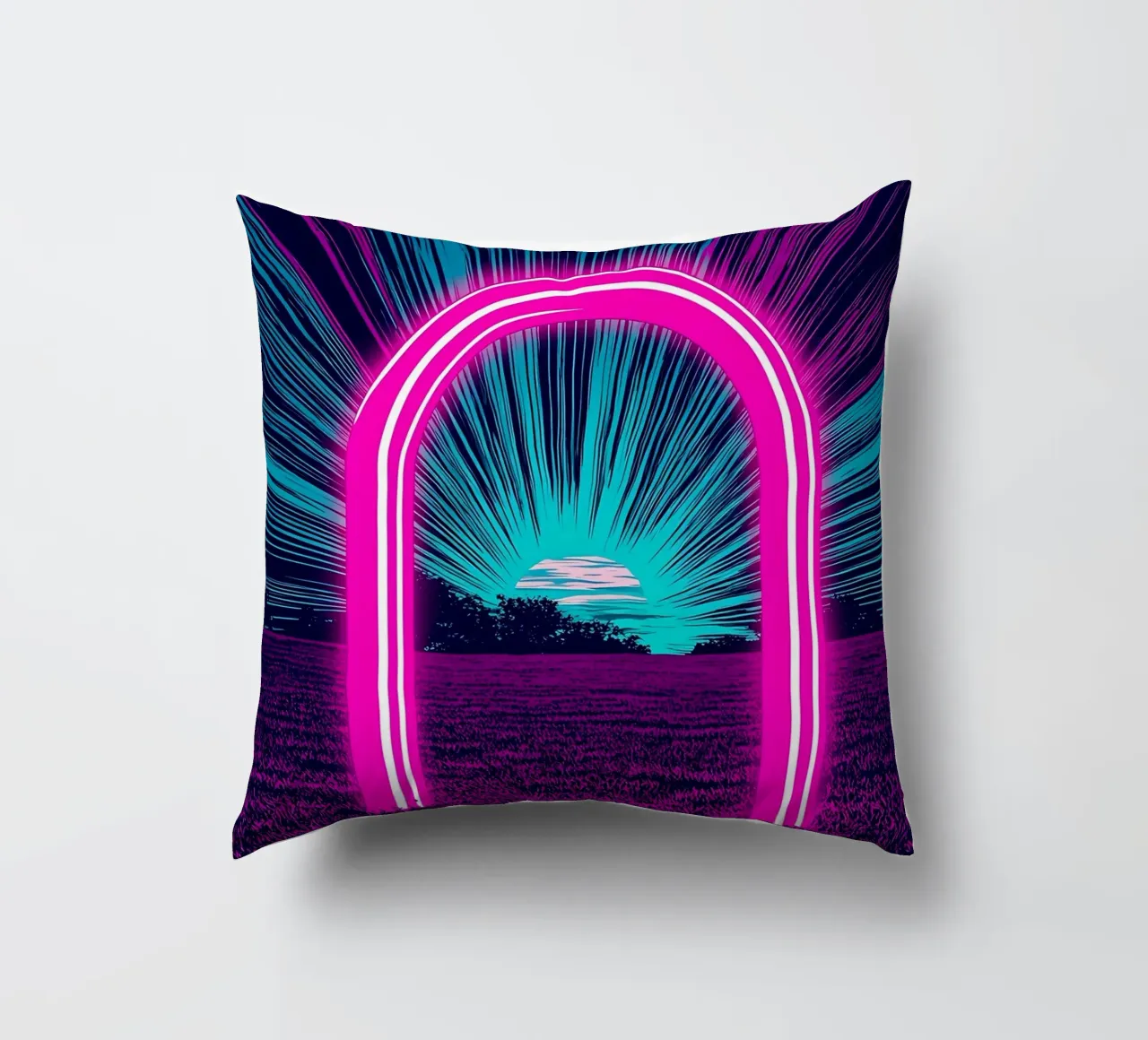 Arco luminoso - Pop Art cuscino da ColorCrash Gallery