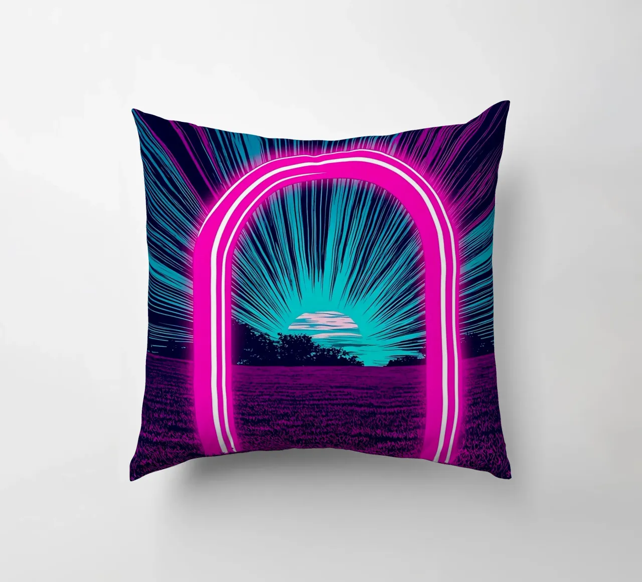Arco luminoso - Pop Art cuscino da ColorCrash Gallery