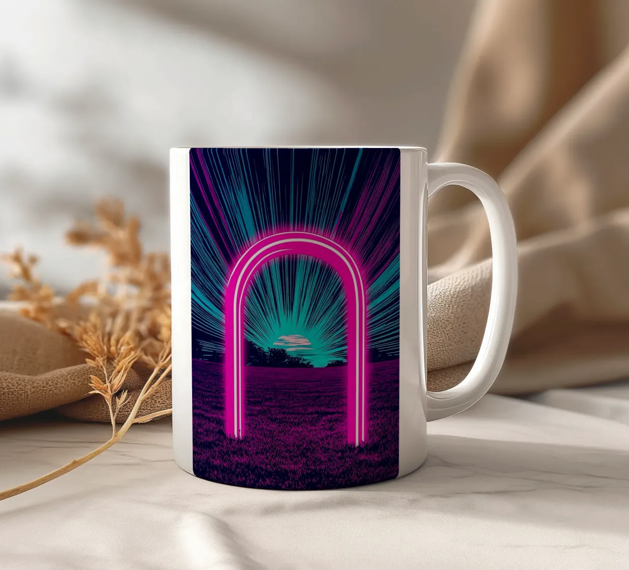 Arco luminoso - Pop Art tazza in ceramica da ColorCrash Gallery