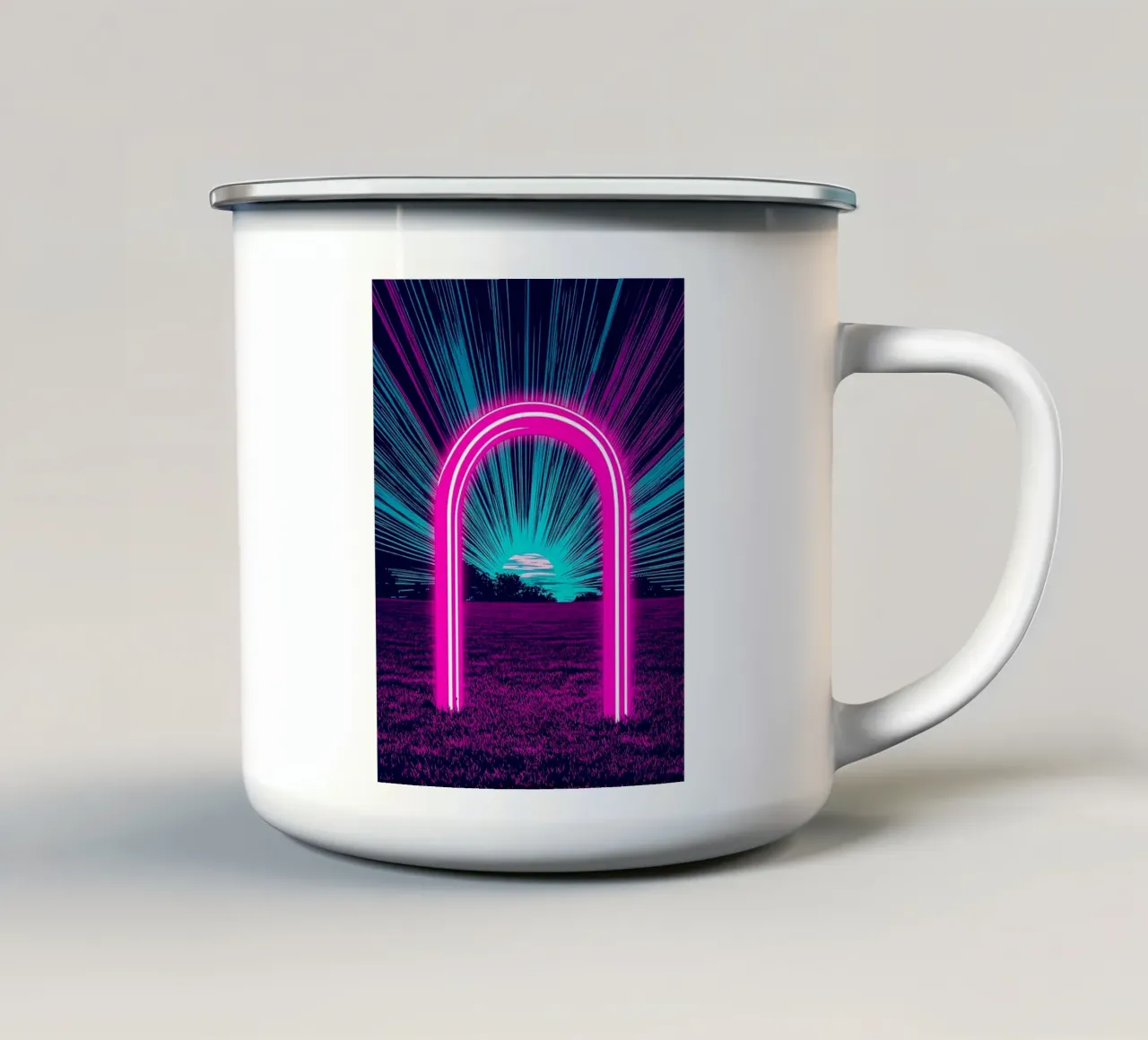 Arco luminoso - Pop Art tazza in smalto da ColorCrash Gallery