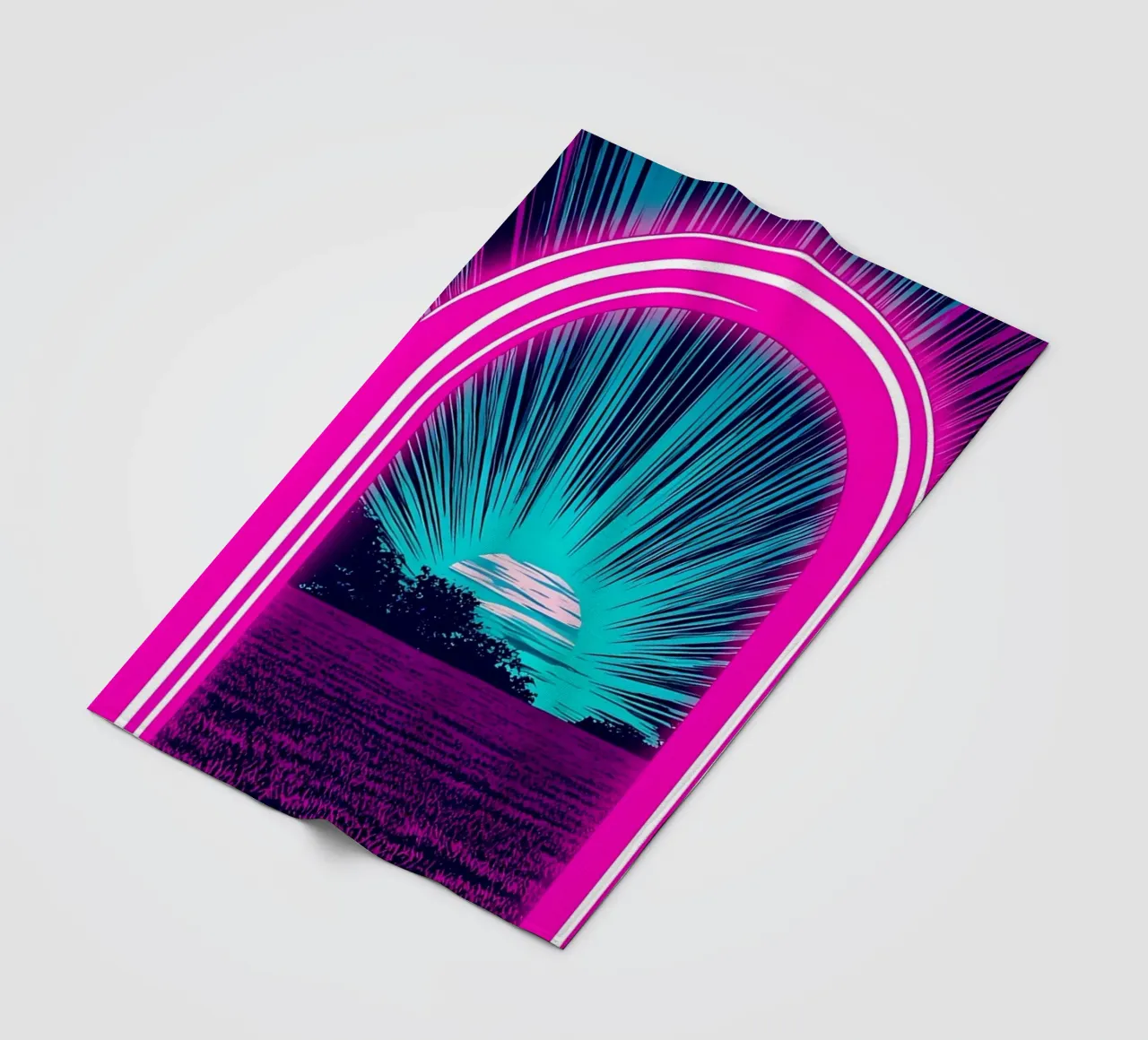 Glühender Bogen - Pop Art Fleecedecke von ColorCrash Gallery