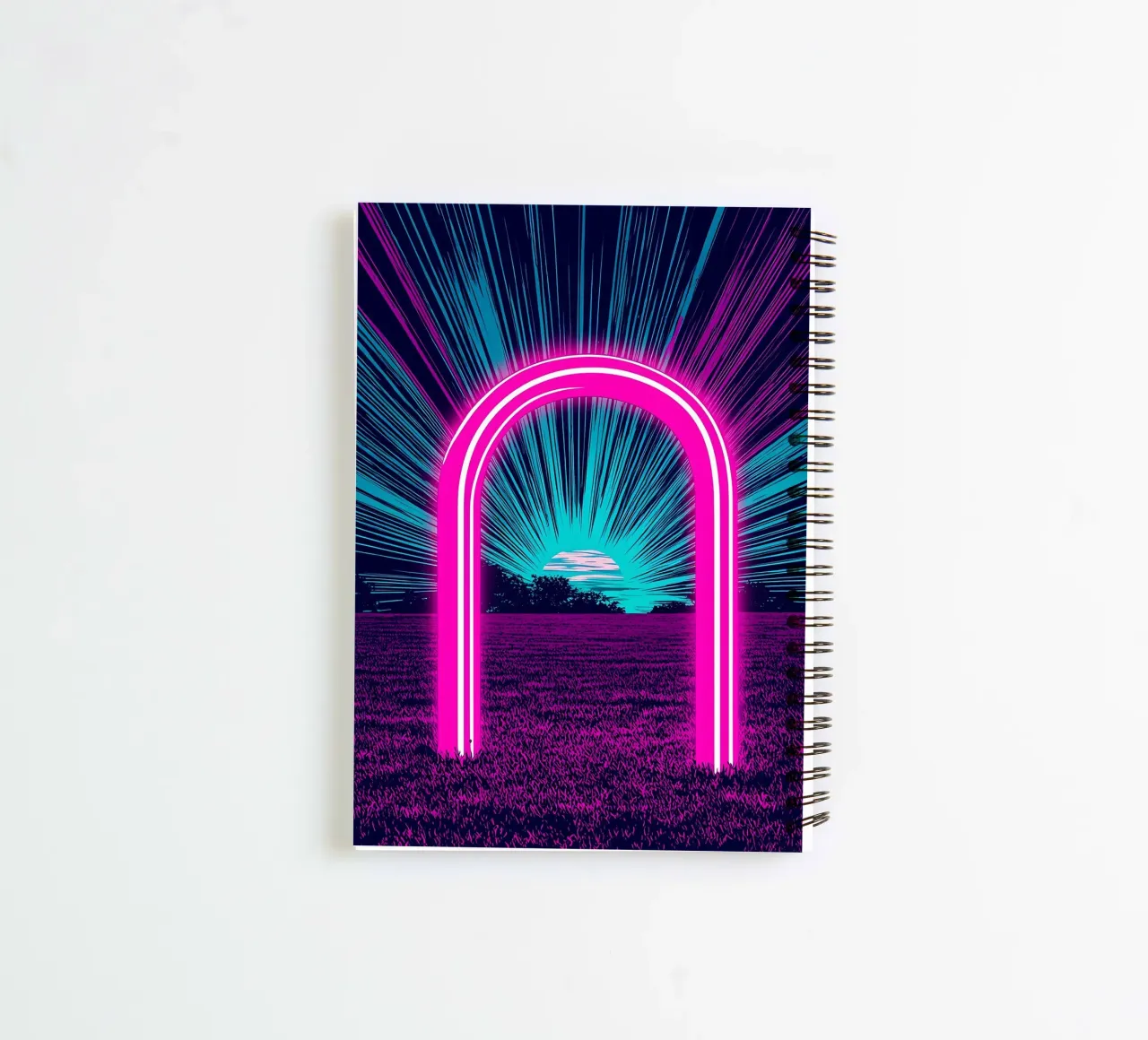 Glowing Arch - Pop Art spiral notebook by ColorCrash Gallery