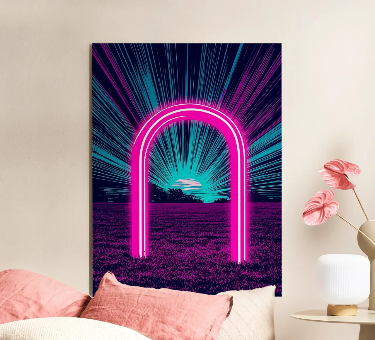 Arco resplandeciente - Pop Art aluminio dibond de ColorCrash Gallery
