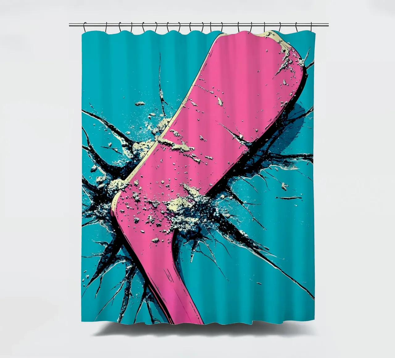Bastone da hockey - Pop Art tenda da doccia da ColorCrash Gallery