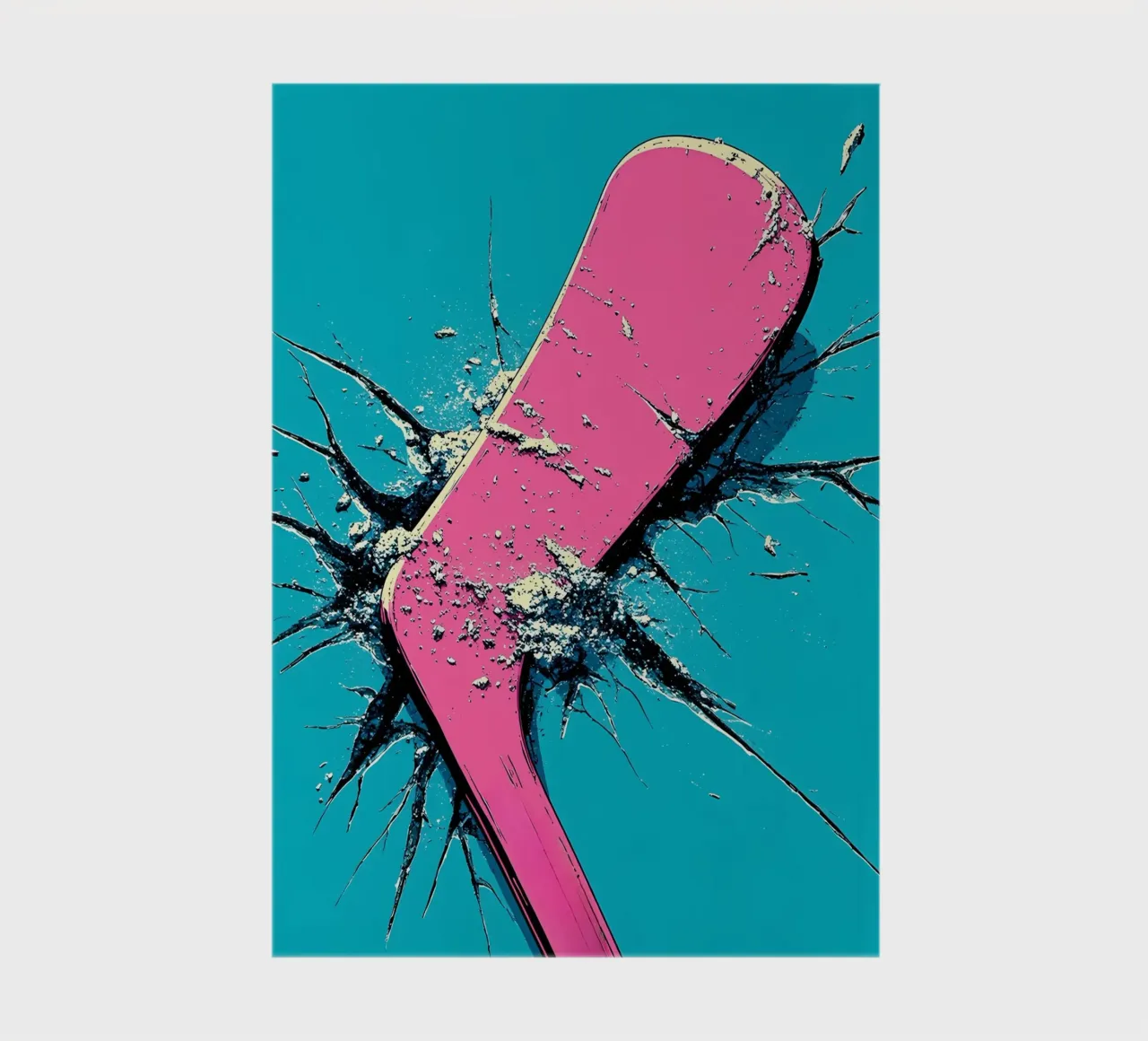 Hockey Stick - Pop Art notebook by ColorCrash Gallery