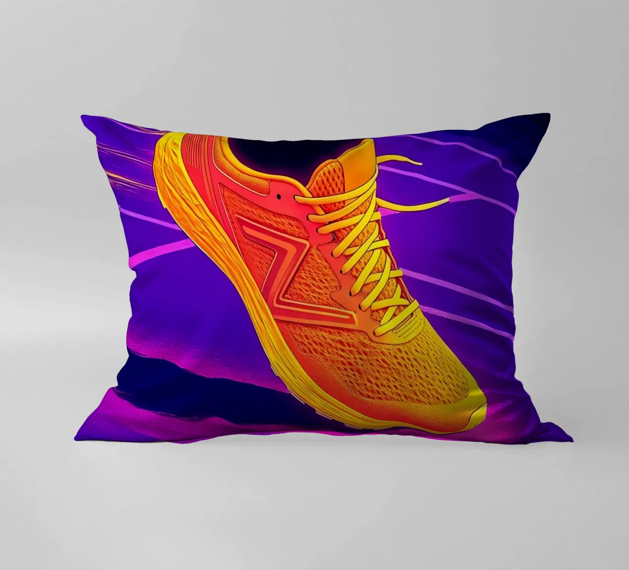 Sneaker Running - Pop Art cuscino da ColorCrash Gallery
