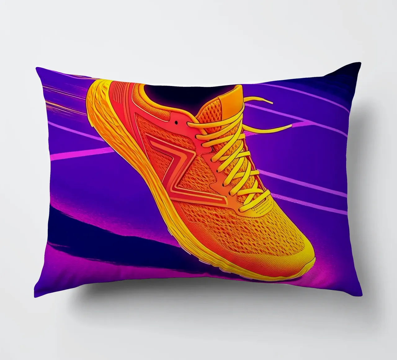 Sneaker Running - Pop Art cuscino da ColorCrash Gallery