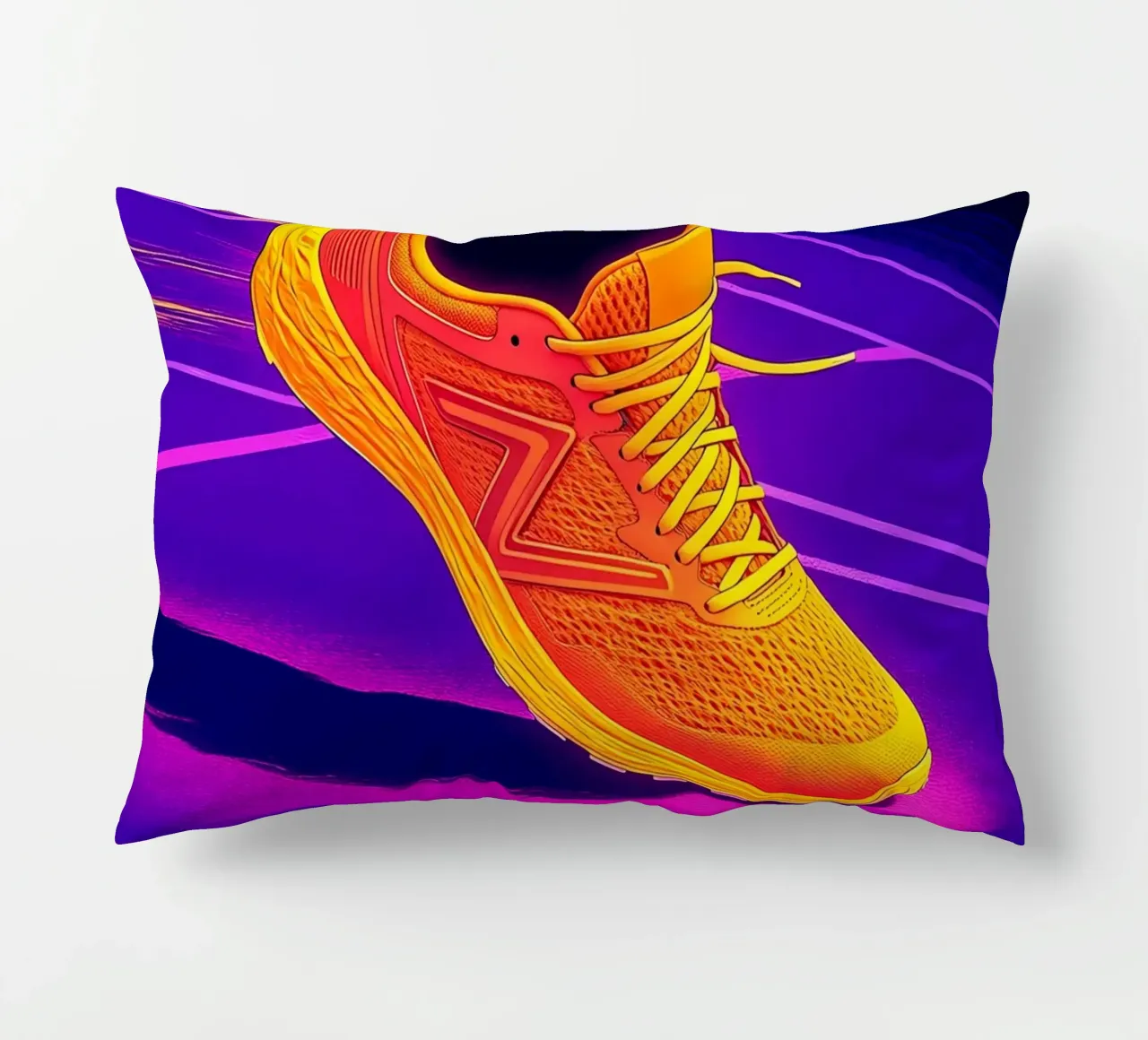 Sneaker Running - Pop Art cuscino da ColorCrash Gallery