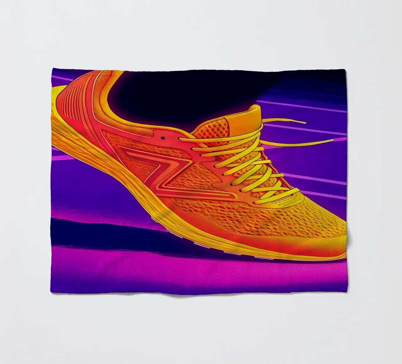 Sneaker Running - Pop Art coperta in pile da ColorCrash Gallery