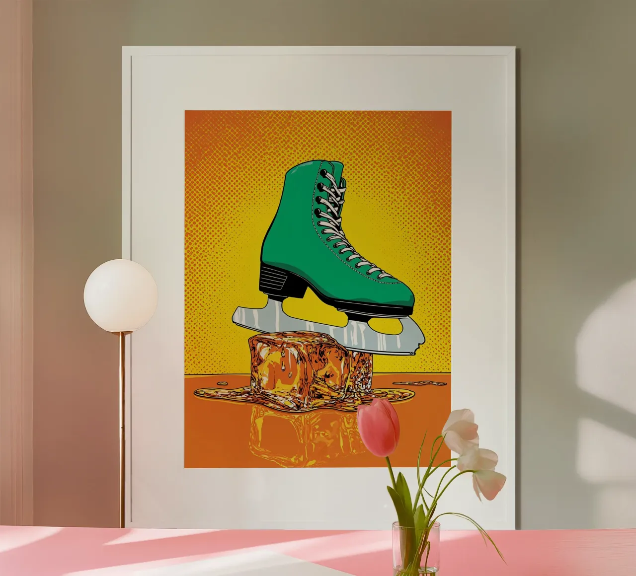 Pattinare sul ghiaccio che si scioglie - Pop Art poster da ColorCrash Gallery