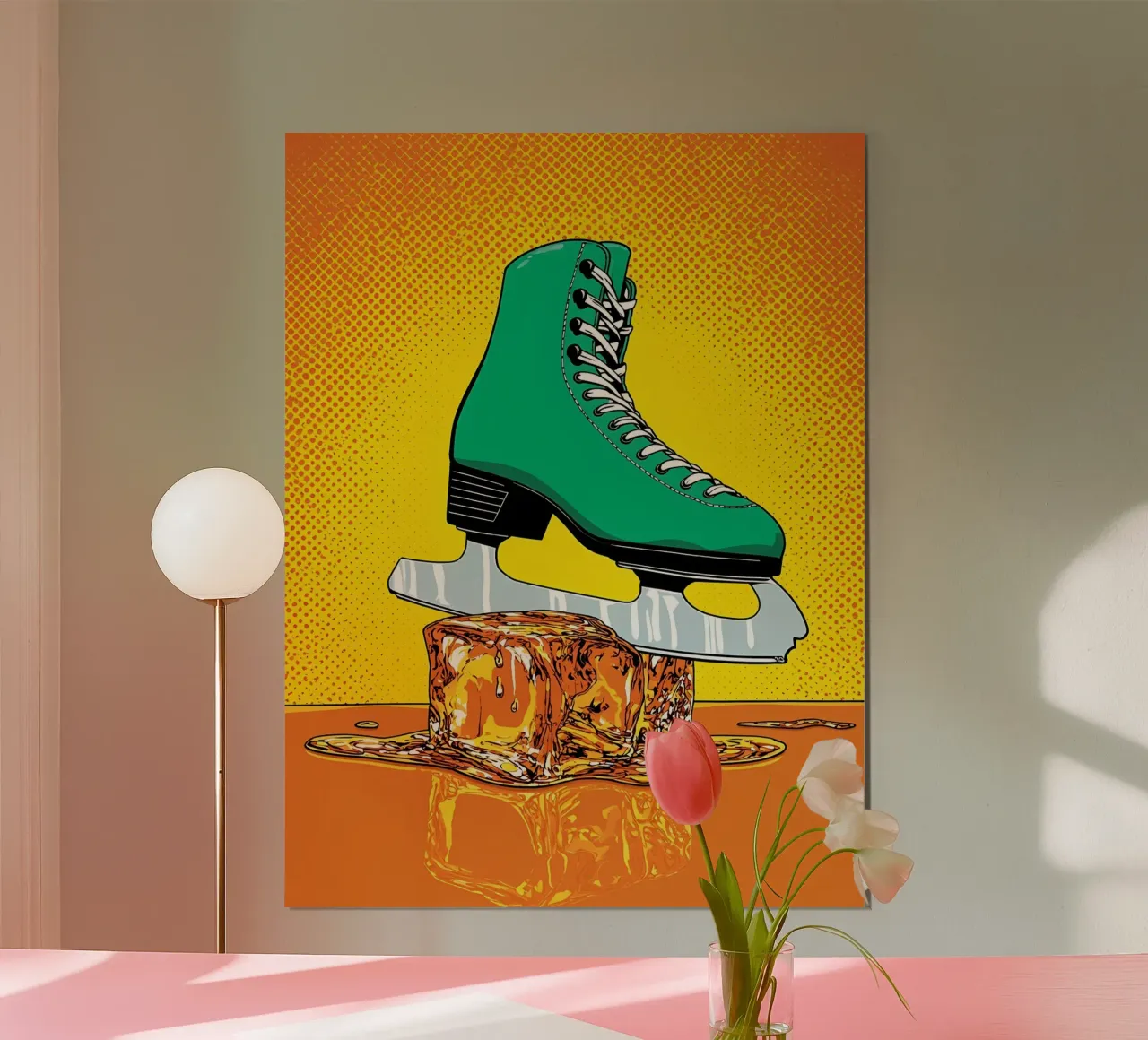 Pattinare sul ghiaccio che si scioglie - Pop Art poster da ColorCrash Gallery
