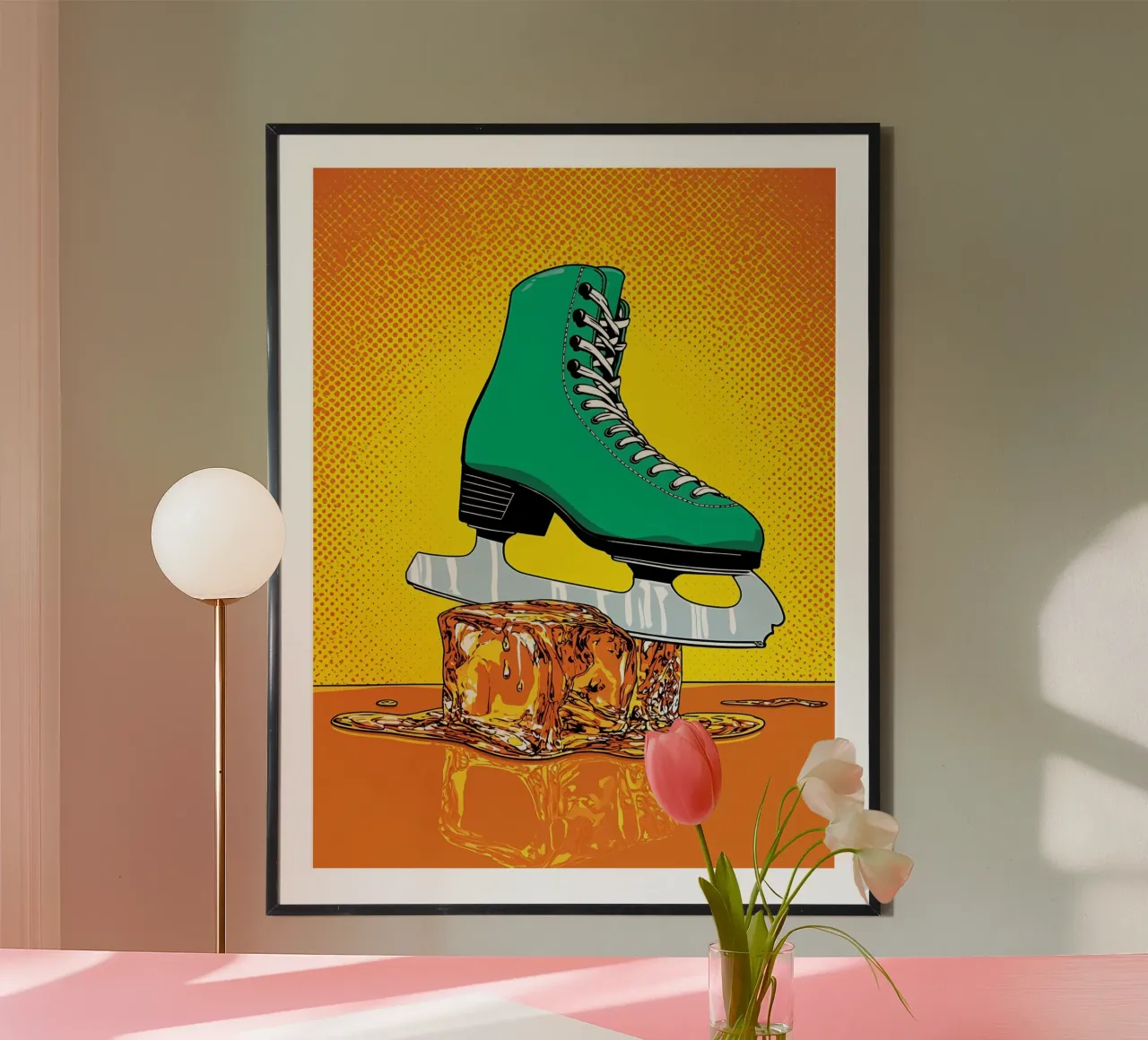Pattinare sul ghiaccio che si scioglie - Pop Art poster da ColorCrash Gallery