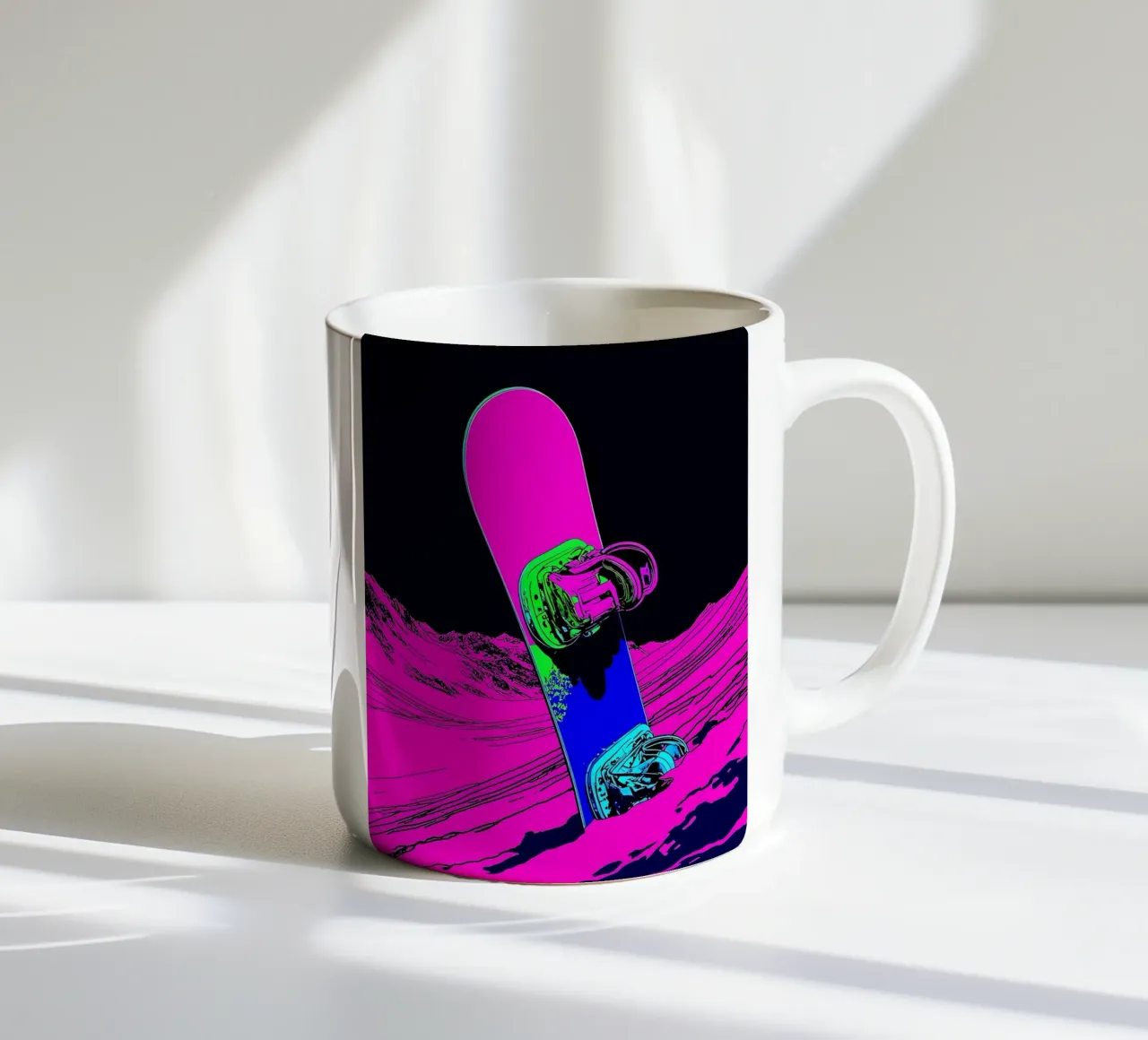 Snowboard - Pop Art tazza in ceramica da ColorCrash Gallery