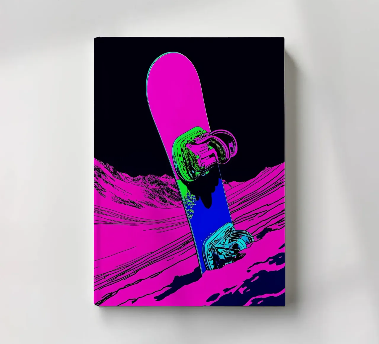 Snowboard - Pop Art notebook by ColorCrash Gallery