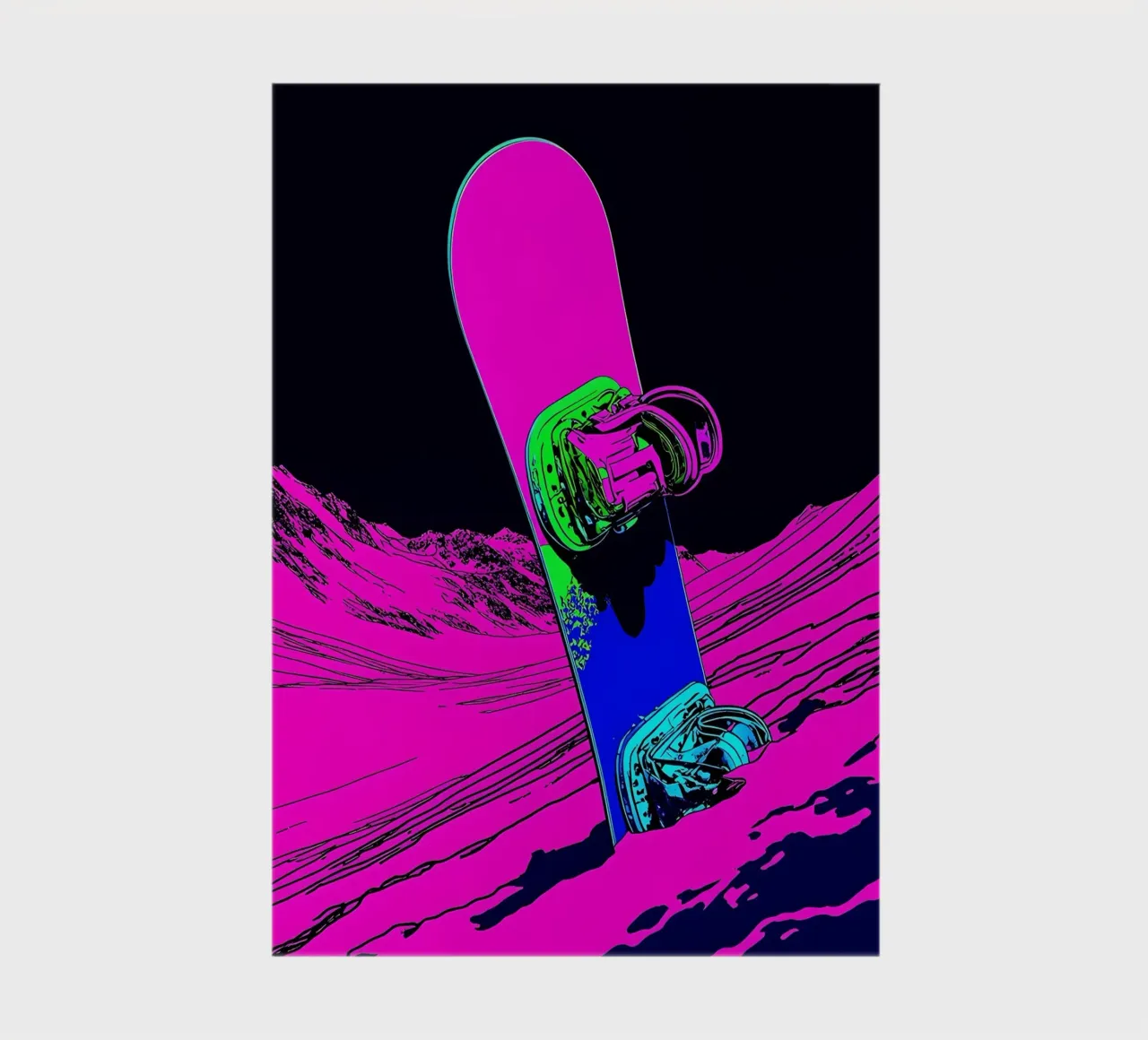 Snowboard - Pop Art notebook by ColorCrash Gallery