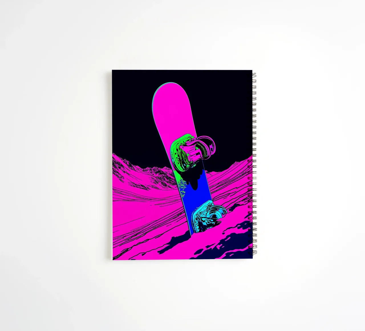 Snowboard - Pop Art spiral notebook by ColorCrash Gallery