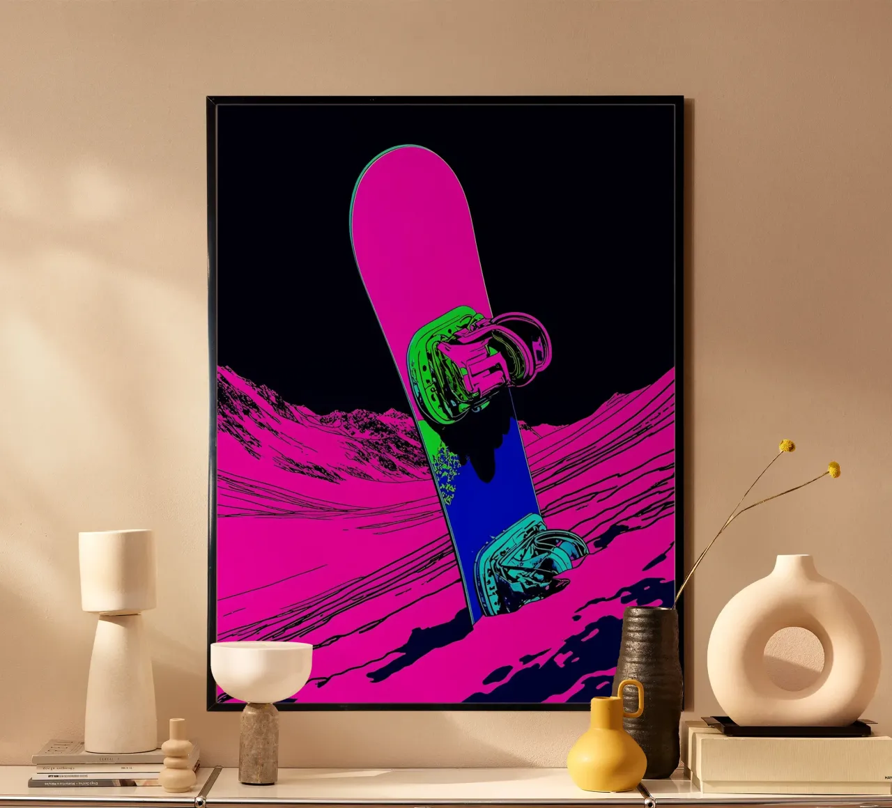 Snowboard - Pop Art carta hahnemühle da ColorCrash Gallery