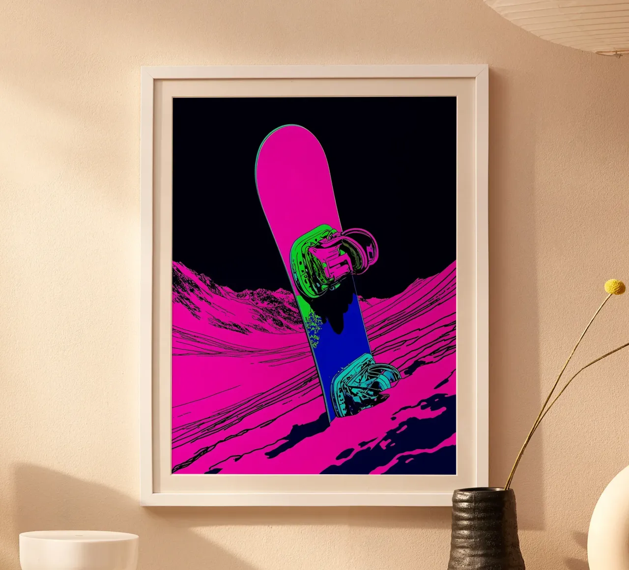 Snowboard - Pop Art carta hahnemühle da ColorCrash Gallery