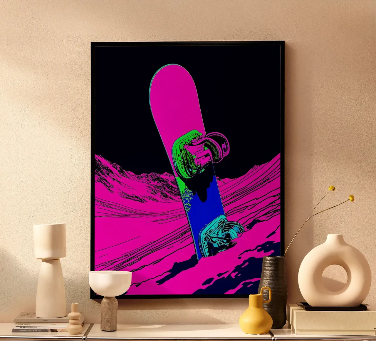 Snowboard - Pop Art carta hahnemühle da ColorCrash Gallery