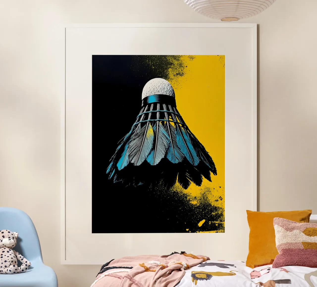Volano - Pop Art poster con telaio in alluminio da ColorCrash Gallery