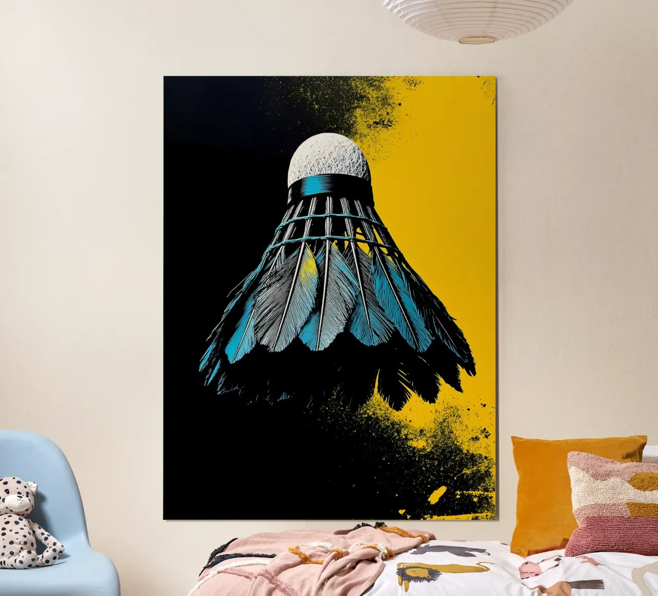 Volano - Pop Art poster con telaio in alluminio da ColorCrash Gallery