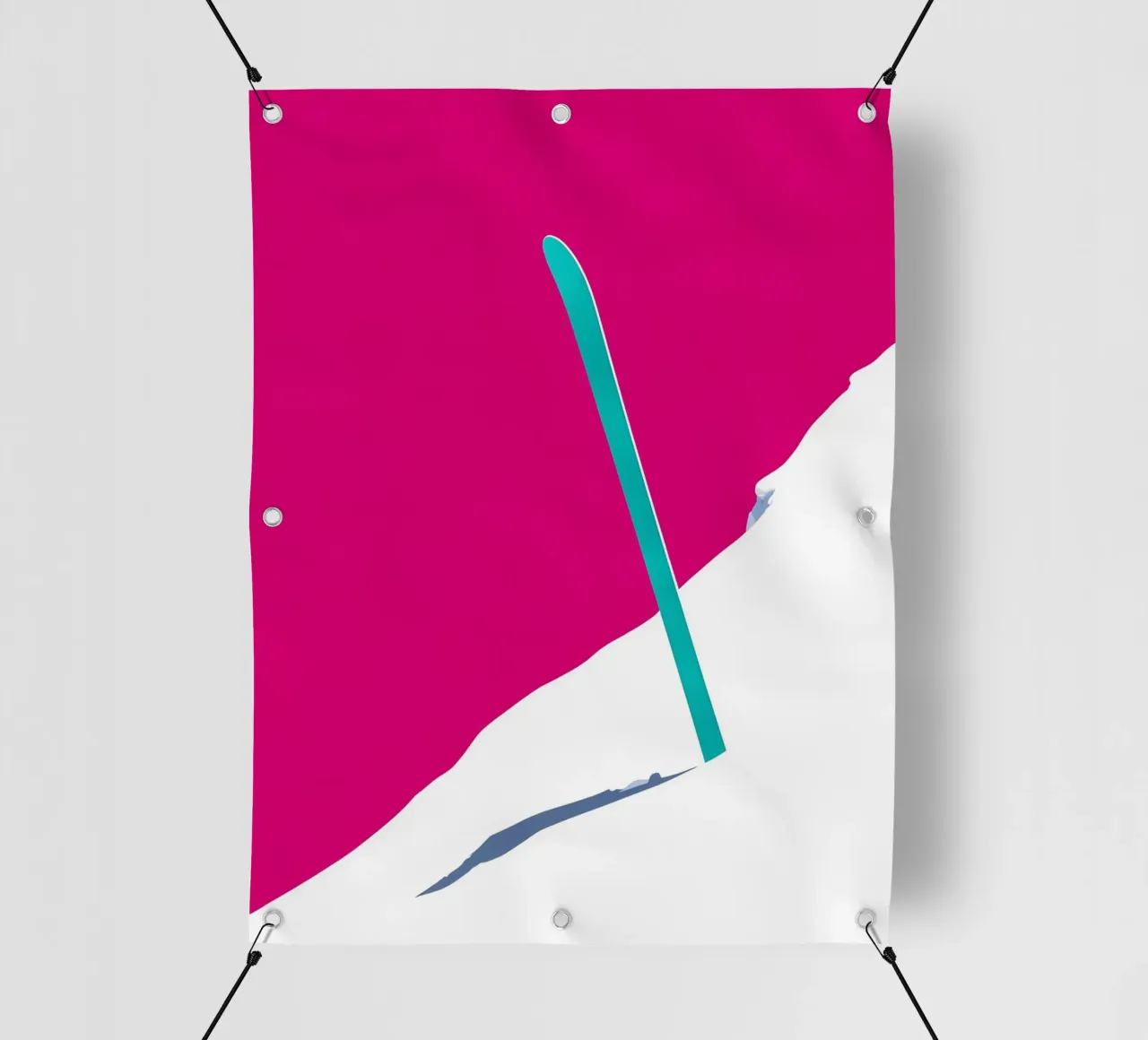 Sci sulla neve - Pop Art telo in pvc da ColorCrash Gallery
