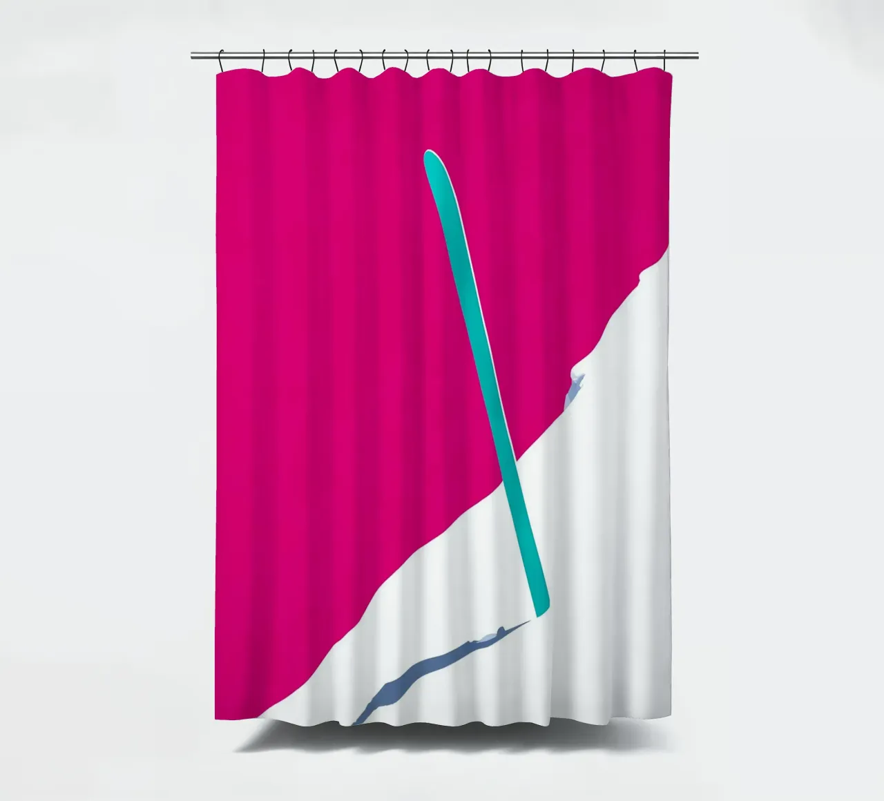 Sci sulla neve - Pop Art tenda da doccia da ColorCrash Gallery