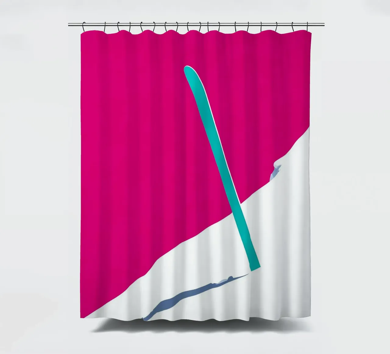 Sci sulla neve - Pop Art tenda da doccia da ColorCrash Gallery