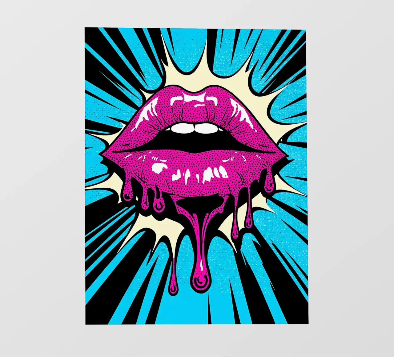 Labbra che gocciolano - Pop Art telo in pvc da ColorCrash Gallery
