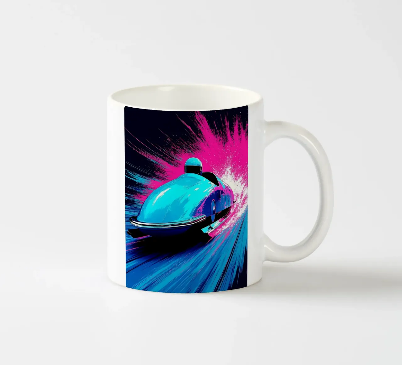 Auto da corsa - Pop Art tazza in ceramica da ColorCrash Gallery