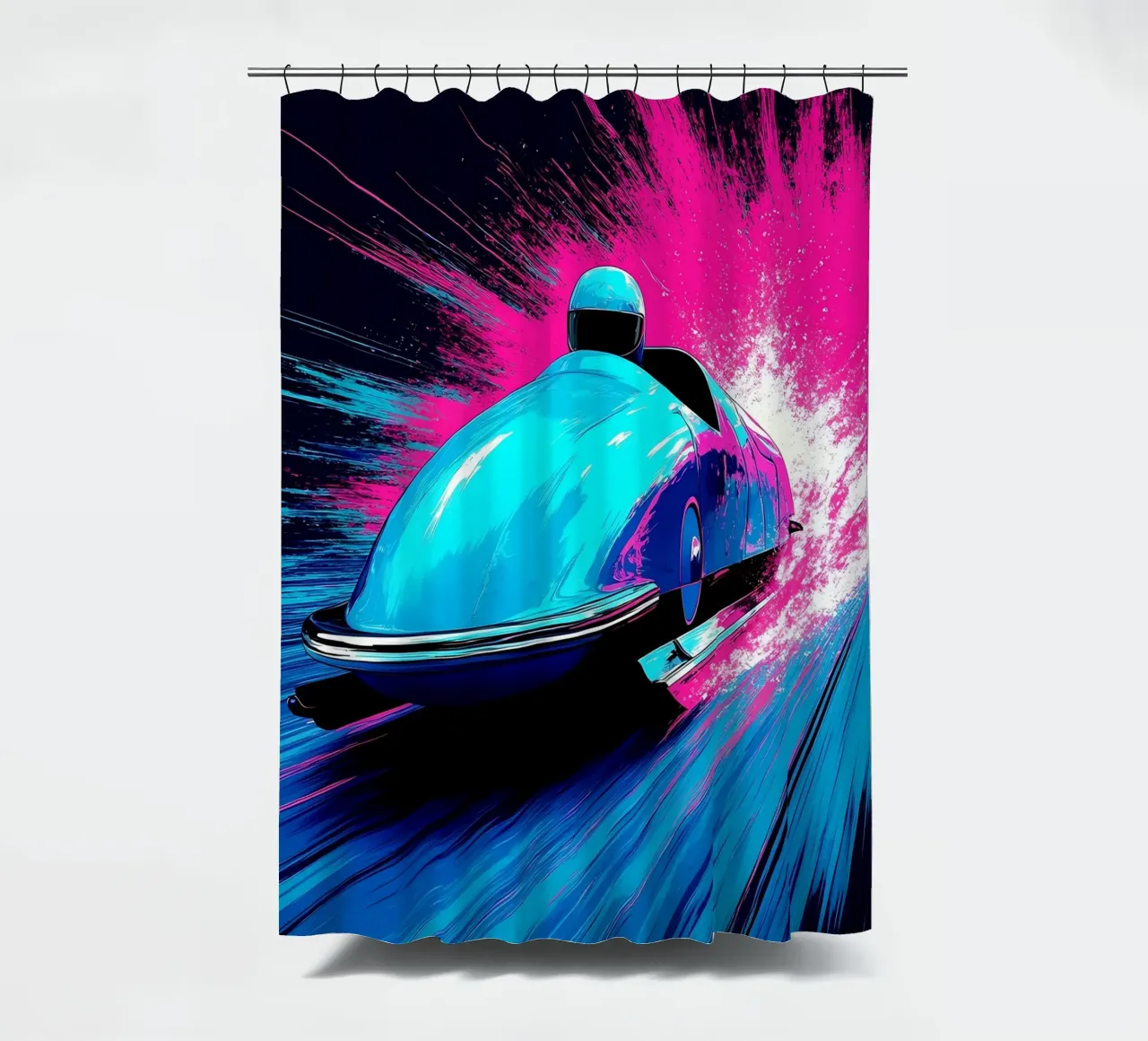 Auto da corsa - Pop Art tenda da doccia da ColorCrash Gallery