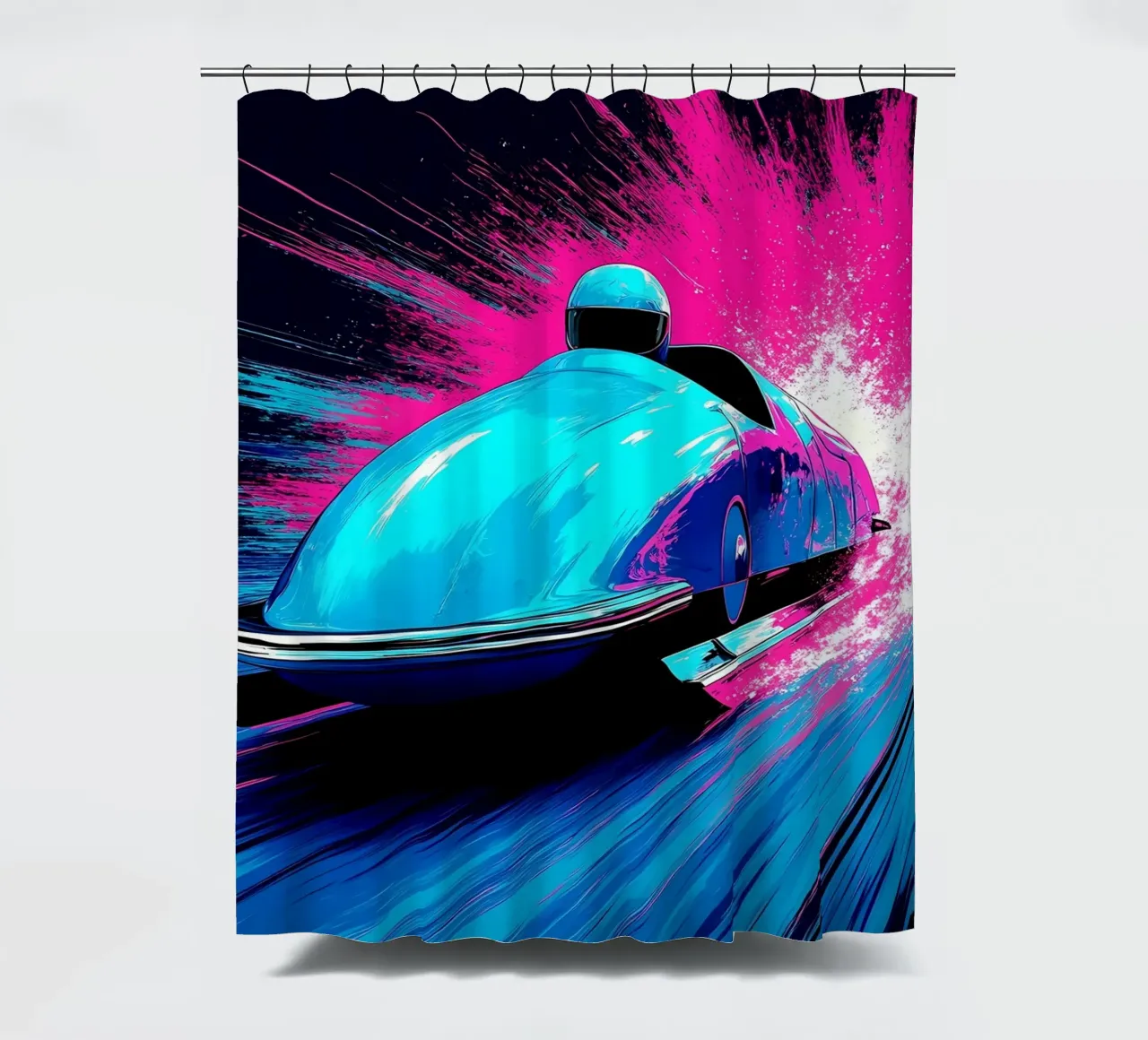 Auto da corsa - Pop Art tenda da doccia da ColorCrash Gallery