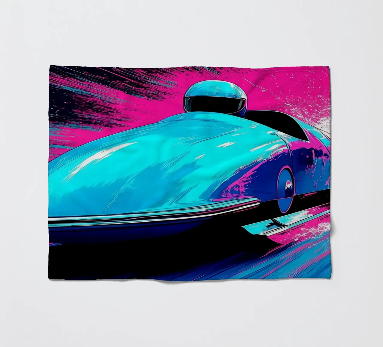 Auto da corsa - Pop Art coperta in pile da ColorCrash Gallery