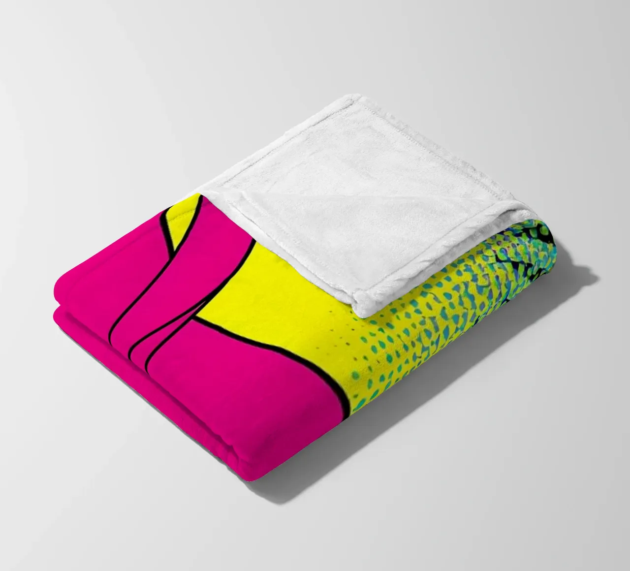 Nastro rosa - Pop Art coperta in pile da ColorCrash Gallery