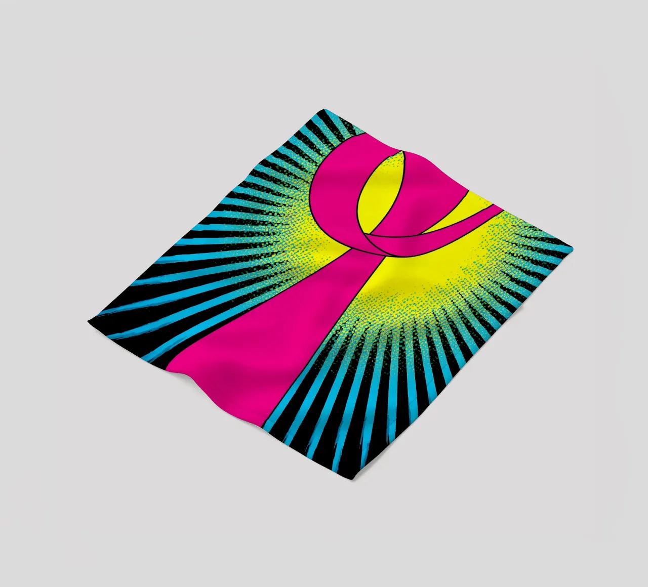 Nastro rosa - Pop Art coperta in pile da ColorCrash Gallery