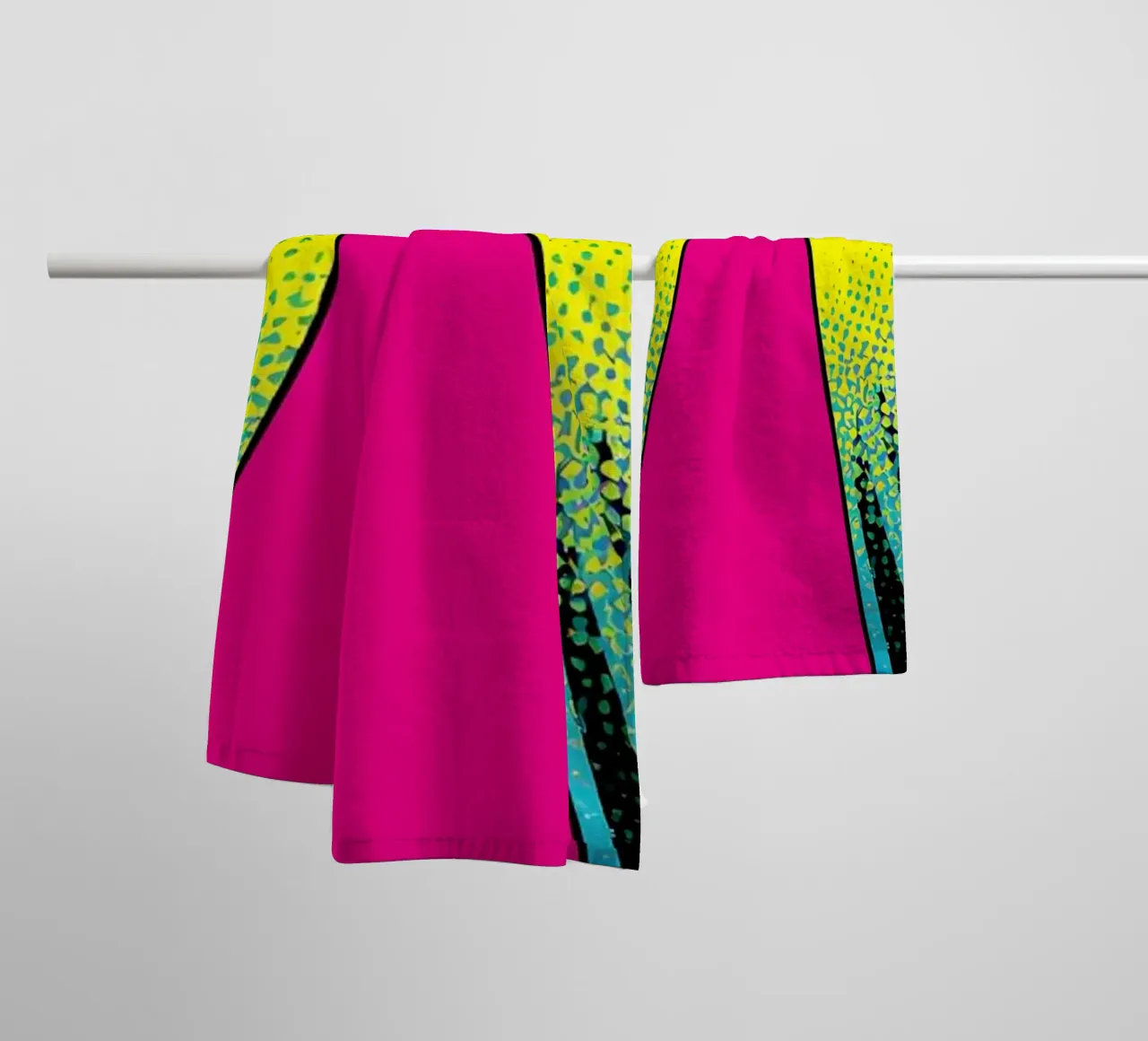 Nastro rosa - Pop Art asciugamano da bagno da ColorCrash Gallery