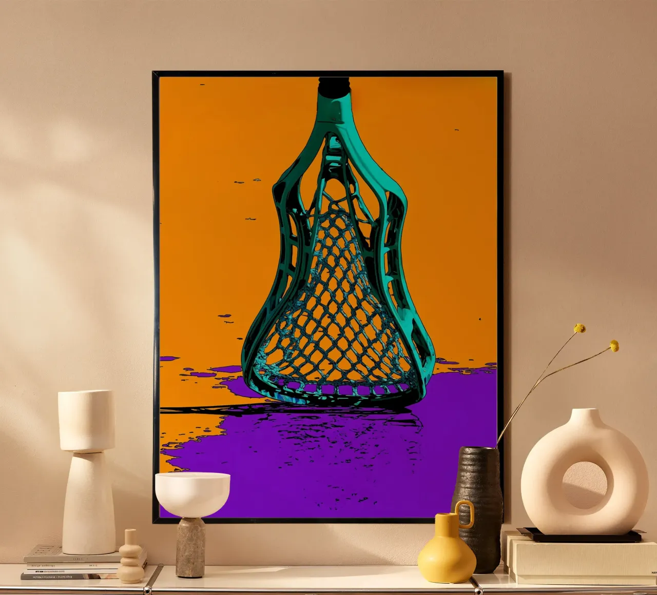 Bastone da lacrosse - Pop Art poster da ColorCrash Gallery