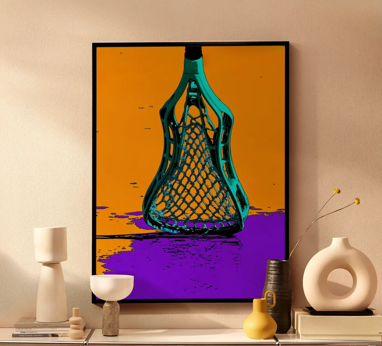 Bastone da lacrosse - Pop Art poster da ColorCrash Gallery