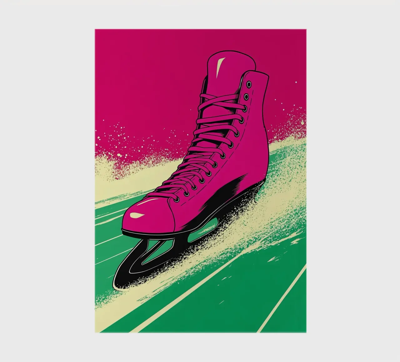 Ice Skate In Motion - Pop Art notebook by ColorCrash Gallery